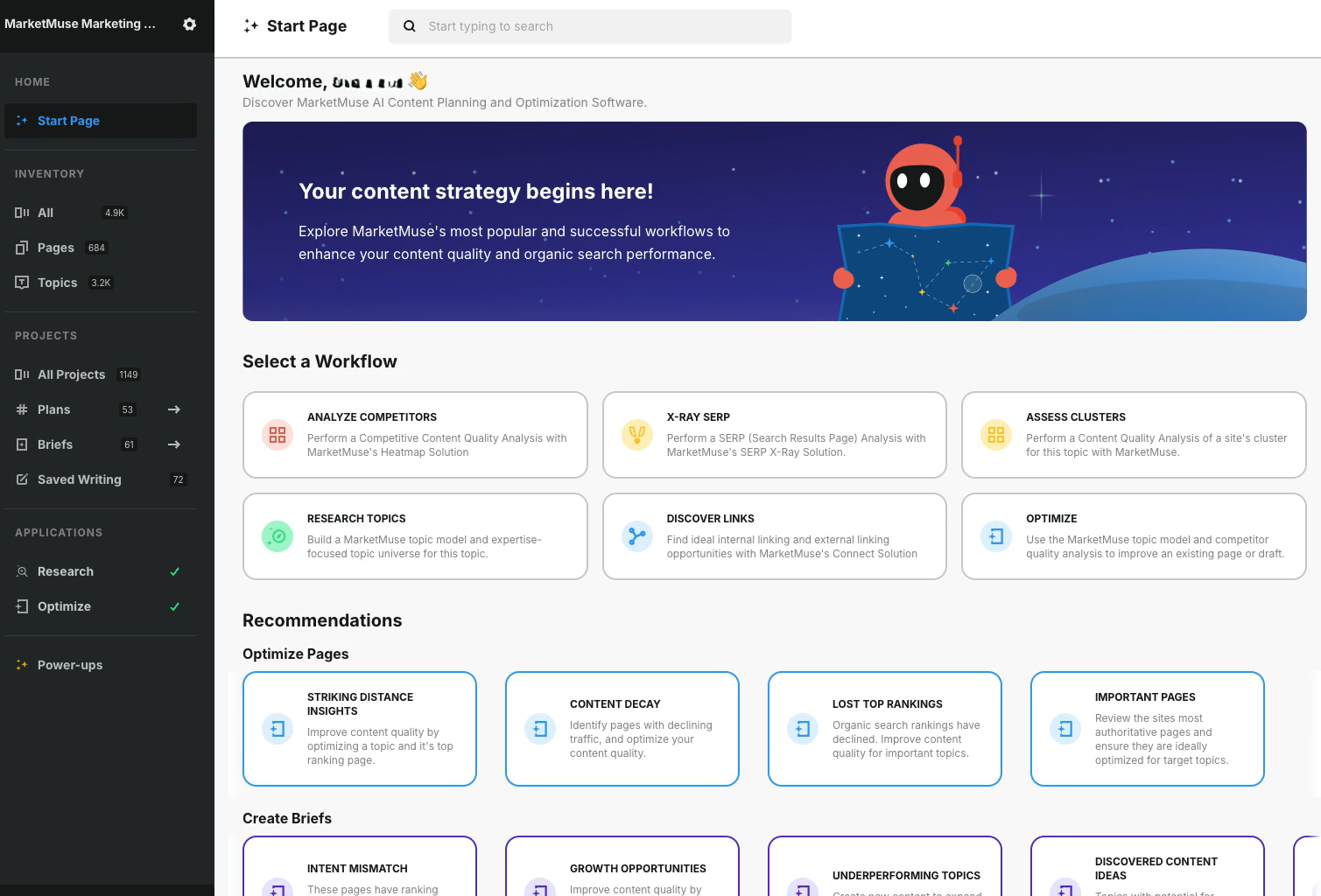 MarketMuse AI-driven interface - content optimization seo tools cheap solution with advanced features